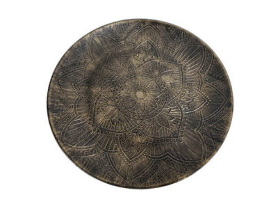 Δίσκος-πιατέλα ξύλινο με ανάγλυφο σχέδιο 40 εκ.