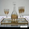 DOME1SET-MPOYKALI-KRASIOY-GAMOY-XROMA-KRISTALLINO-DOMUMART-2.jpg Σετ Κουμπάρου 4 Τεμαχίων Κρυστάλλινα Amber Χρώμα DOME1SET