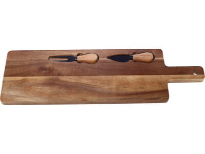 Πλατώ Τυριών Acacia Ξύλινο & 2 Εργαλεία Τυριών Cryspo trio 52cm 01.00.306