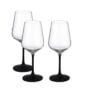 Ποτήρια Κρασιού Σετ 6 Τεμαχίων Μαύρα Crystal Bohemia Domcolori 360ml