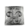 Διακοσμητικό μεταλλικό κουτί τετράγωνο fleur-de-lis.