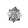 Διακοσμητικό μεταλλικό κουτί τετράγωνο fleur-de-lis.
