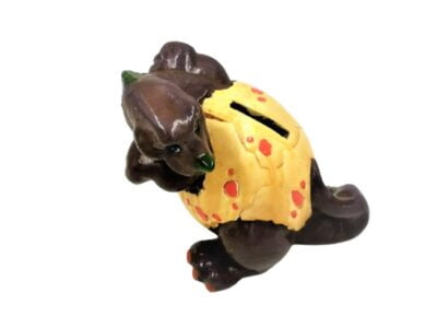 Κουμπαράς Δεινόσαυρος Κεραμικός Μωβ D2215