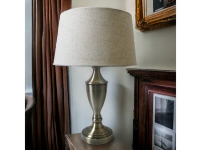 Λάμπα Επιτραπέζια Μεταλλική Μπρονζέ Βάση 58 εκ. K-34652