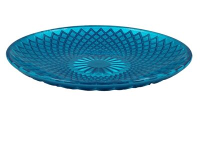 Castello Blue Πιατέλα-Φρουτιέρα Γυάλινη βαθιά Μπλε 32 x 4 εκ