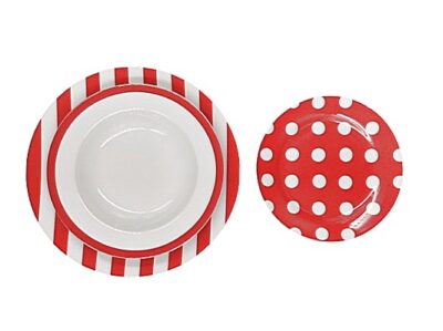 RED WHITE σερβίτσιο φαγητού 20 τεμ.