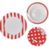 RED WHITE σερβίτσιο φαγητού 20 τεμ.