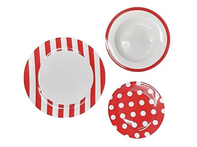 RED WHITE σερβίτσιο φαγητού 20 τεμ.