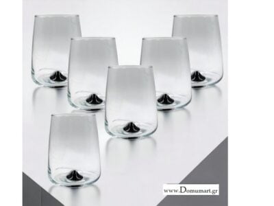 Mountain black Σετ 6 Τεμαχίων Ποτήρια Νερού Γυάλινα 475ml