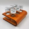 Θήκη Μπαχαρικών Σε Ξύλινη Βάση Με 6 Γυάλινα Βαζάκια 19x16xY11εκ.