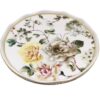 Τουρτιέρα Πορσελάνης Με Γυάλινο Καπάκι Και Πόδι Floral Flowers Garden 22x21cm