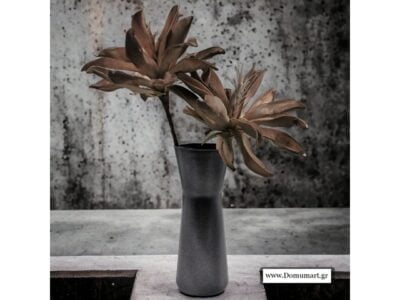Μeteorite Aνθοδοχείο Γυάλινο Χρώμα Ανθρακί 25 cm.