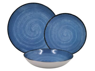 Πιάτα Μπλέ Πορσελάνη Χρώματιστά Σετ 20 Τεμαχίων