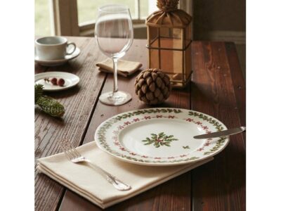 Χριστουγεννιάτικη Πιατέλα Πορσελάνη Noel 27 εκ. Cryspo Trio 06.243.01