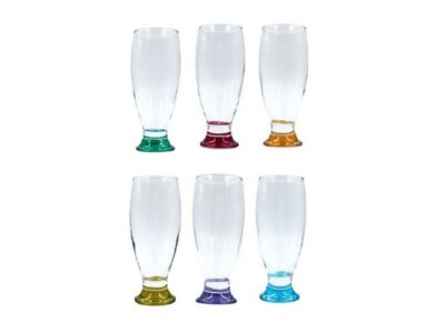 Σέτ Ποτήρια Cocktails Χρωματιστά Γυάλινα MYKONOS MULTICOLORE Domumart 310 ml (6 τμχ )