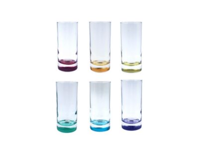 potiria_set_6_tem_gialina_nerou_xromatista_GINA_Domumart _27cl_7350 Σετ 6τμχ Ποτήρια Νερού Χρωματιστά GINA 28cl