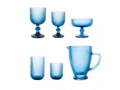 Σετ 31τμχ Γυάλινα Ποτήρια Noris Blue  – Cryspo Trio