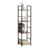 Βιβλιοθήκη 4 Ράφια Μαύρη 30x24x112εκ.| Domumart.gr